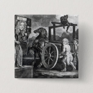 Badge Carré 5 Cm Titus Oates le troisième jour de sa punition