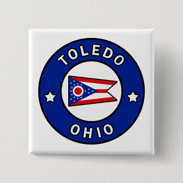 Badge Carré 5 Cm Toledo Ohio (Devant)