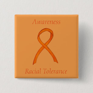 Badge Carré 5 Cm Tolérance raciale Étanche à ruban de sensibilisati