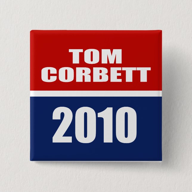 BADGE CARRÉ 5 CM TOM CORBETT, GOUVERNEUR (Devant)