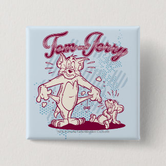Badge Carré 5 Cm Tom et Jerry Broke