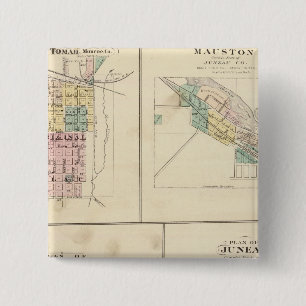 Badge Carré 5 Cm Tomah, Mauston, Fox Lake et Juneau