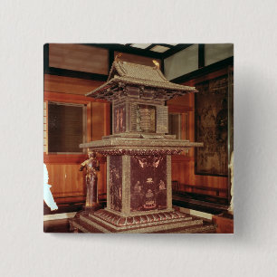 Badge Carré 5 Cm Tombeau de Tamamushi du temple de Horyu Ji