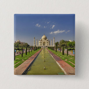 Badge Carré 5 Cm Tombeau du Taj Mahal / Agra, Inde 2
