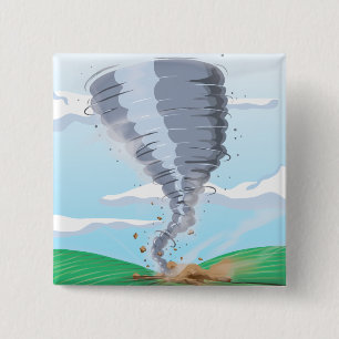 Badge Carré 5 Cm Tornade Twister