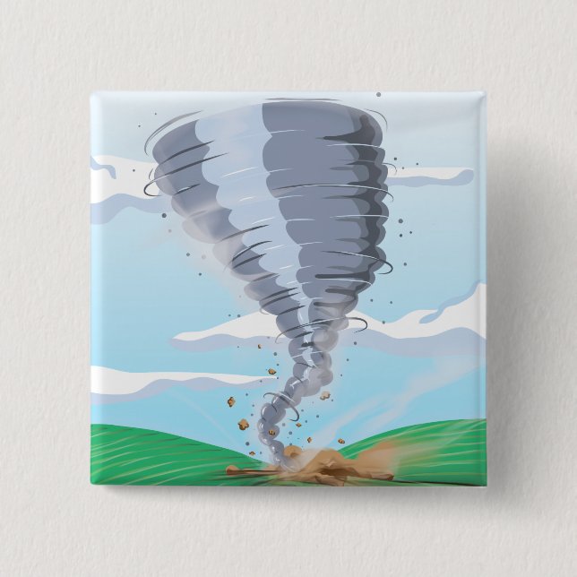 Badge Carré 5 Cm Tornade Twister (Devant)