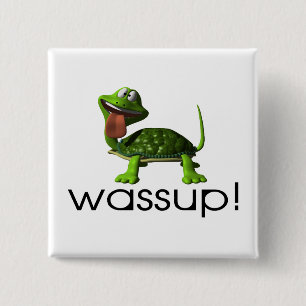 Badge Carré 5 Cm Tortue de Wassup
