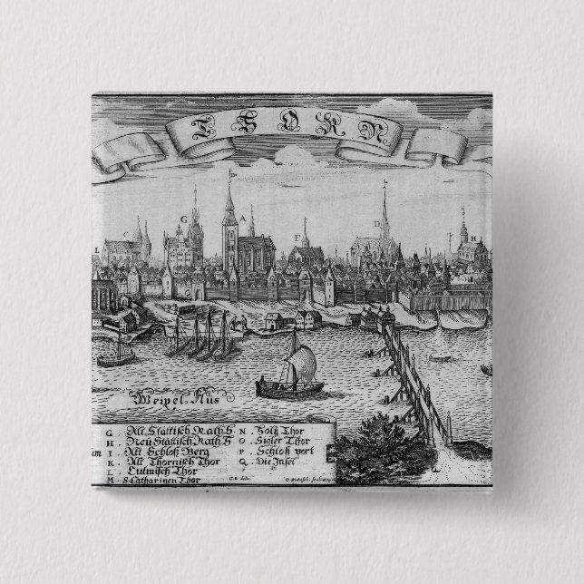 Badge Carré 5 Cm Torun, Pologne (Devant)