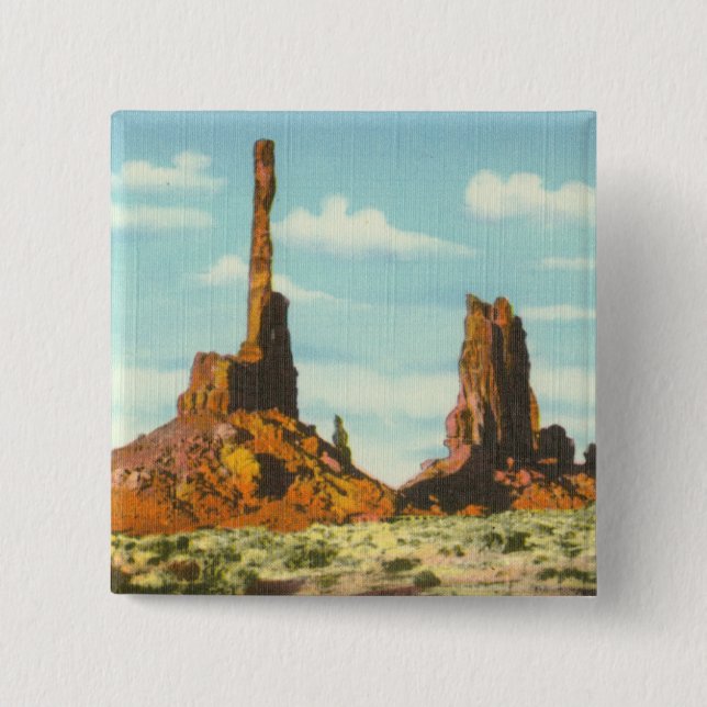 Badge Carré 5 Cm Totem Polonais (Devant)