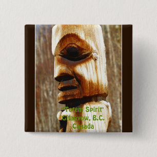 Badge Carré 5 Cm TOTEM SPIRIT Art Collection
