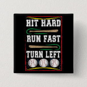 Badge Carré 5 Cm Touchez Hard Run Fast Turn Left, Ventilateur Du Le
