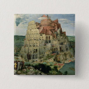 Badge Carré 5 Cm Tour de Babel, 1563 (huile sur panneau)