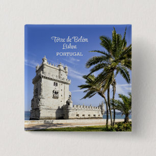 Badge Carré 5 Cm Tour de Belém, Lisbonne, Portugal
