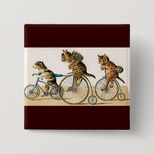 Badge Carré 5 Cm Tour de bicyclette