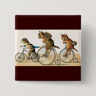 Badge Carré 5 Cm Tour de bicyclette