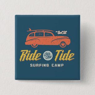 Badge Carré 5 Cm Tour de Socal pour la marée