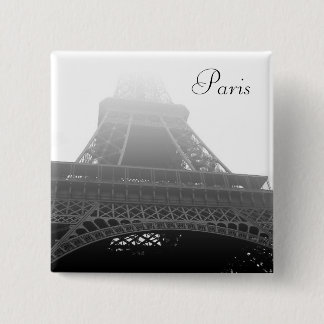 Badge Carré 5 Cm Tour Eiffel Paris