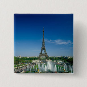 Badge Carré 5 Cm Tour Eiffel, Paris, France