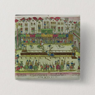 Badge Carré 5 Cm Tournoi pendant quel Henri II