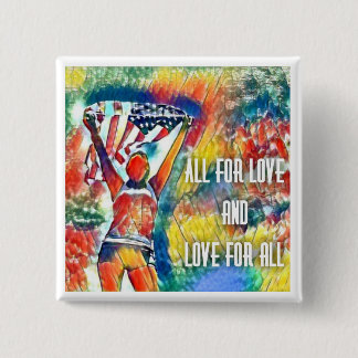 Badge Carré 5 Cm Tous pour l'amour