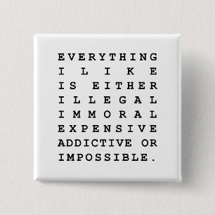 Badge Carré 5 Cm Tout ce que j'aime