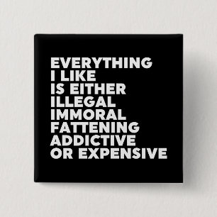 Badge Carré 5 Cm Tout ce que j'aime