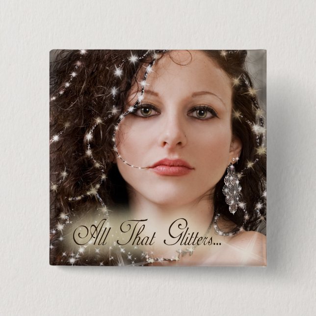 Badge Carré 5 Cm Tout ce scintille… (Devant)