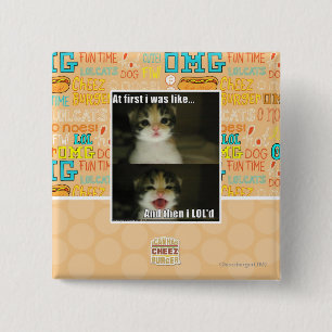 Badge Carré 5 Cm Tout d'abord moi étais comme