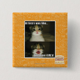 Badge Carré 5 Cm Tout d'abord moi étais comme