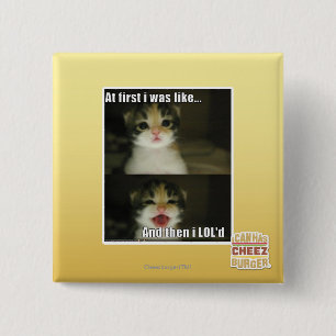 Badge Carré 5 Cm Tout d'abord moi étais comme