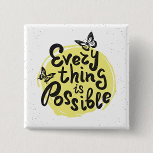 Badge Carré 5 Cm Tout est possible
