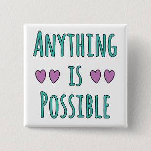 Badge Carré 5 Cm Tout est Possible