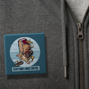 Badge Carré 5 Cm Tout est sous contrôle Bandicoot Orchestre à un ho