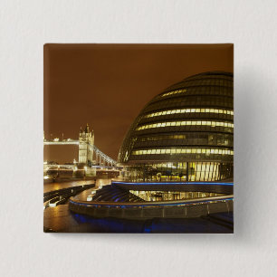 Badge Carré 5 Cm Tower Bridge, et Greater London Authority