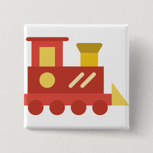 Badge Carré 5 Cm train de jouets