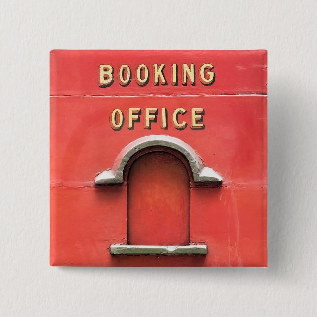 BADGE CARRÉ 5 CM TRAINS À VAPEUR (Devant)