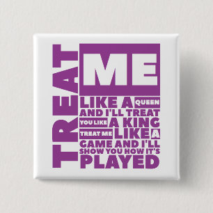 Badge Carré 5 Cm Traitement - Bouton Carré