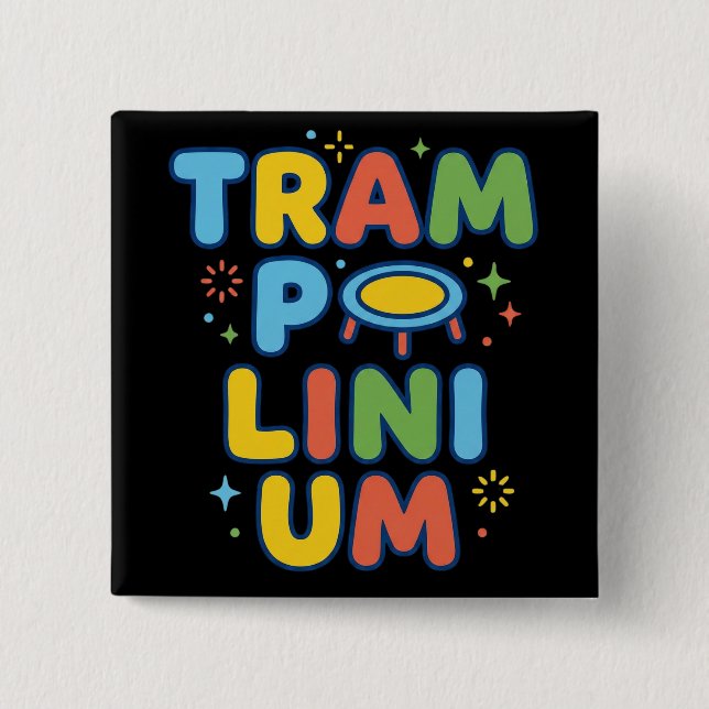 Badge Carré 5 Cm Trampolinium (Devant)