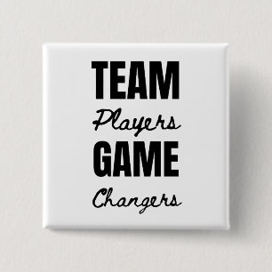 Badge Carré 5 Cm Travail d'équipe Motivation Bureau du personnel d'