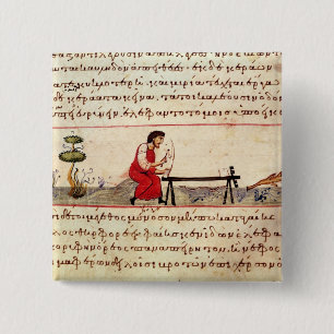 Badge Carré 5 Cm Travail en ivoire traditionnel de Mme Grec 479