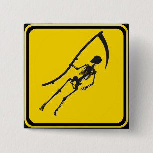 Badge Carré 5 Cm Traversée de faucheuses !