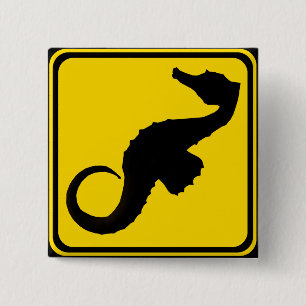 Badge Carré 5 Cm Traversée des hippocampes !