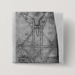 Badge Carré 5 Cm Trebuchet, machine pour jeter des flèches