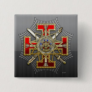 Badge Carré 5 Cm trente-troisième Degré : Inspecteur Général grand