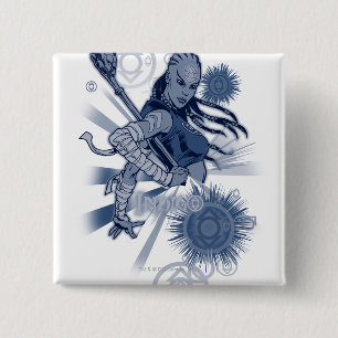 Badge Carré 5 Cm Tribu 10 d'indigo