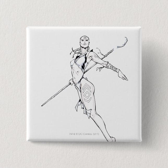 Badge Carré 5 Cm Tribu 8 d'indigo (Devant)