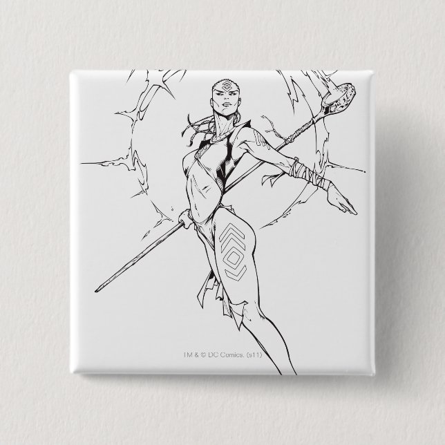 Badge Carré 5 Cm Tribu 9 d'indigo (Devant)