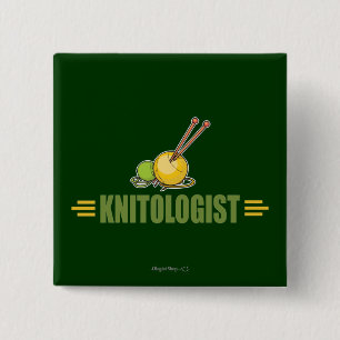 Badge Carré 5 Cm Tricot humoristique