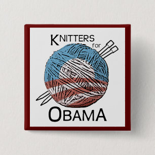 Badge Carré 5 Cm Tricoteuses pour le bouton #3 d'Obama