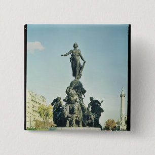 Badge Carré 5 Cm Triumph de la République, 1879-99